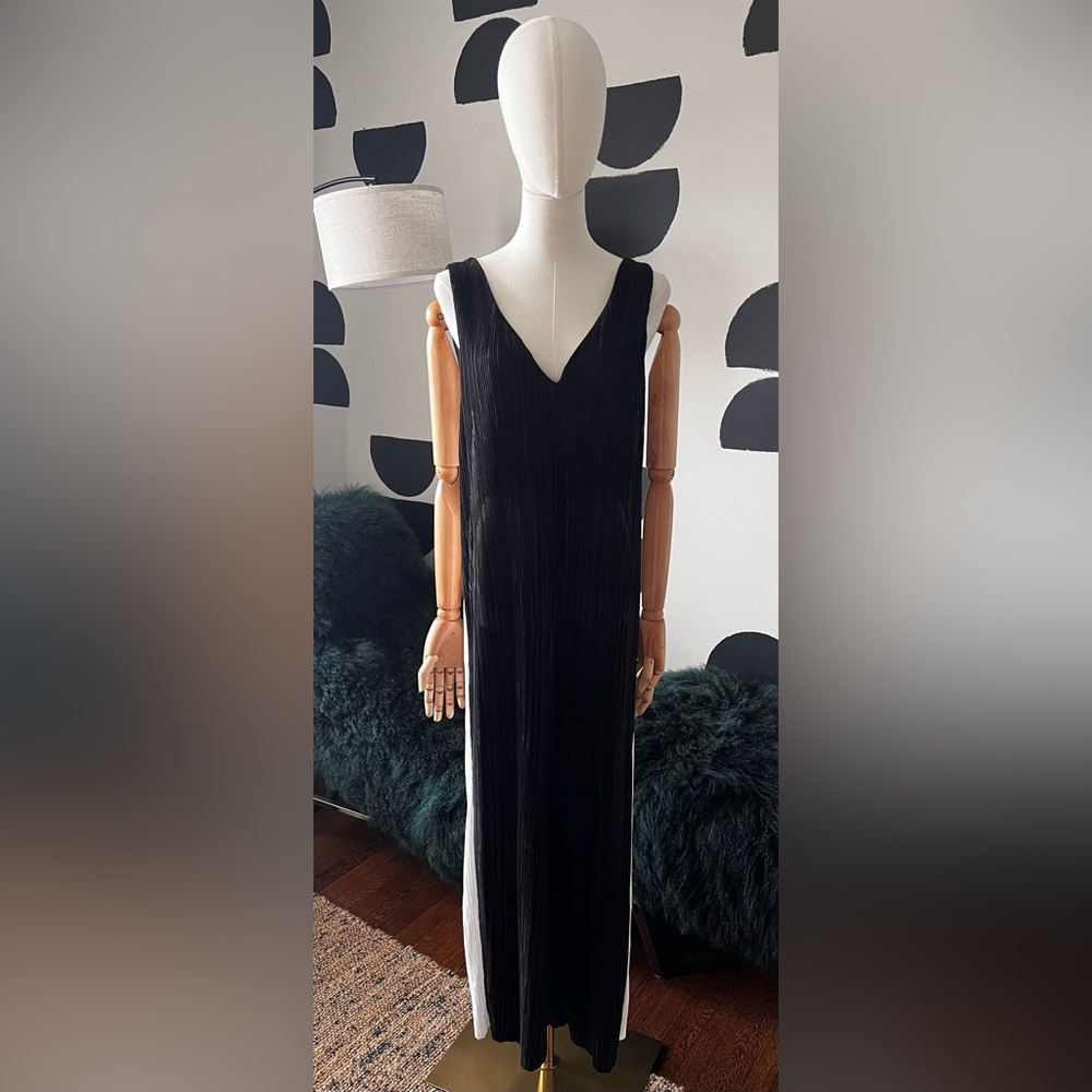Bershka Pleated Striped Jumpsuit